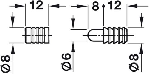 4 x Chrome Alignment Dowels